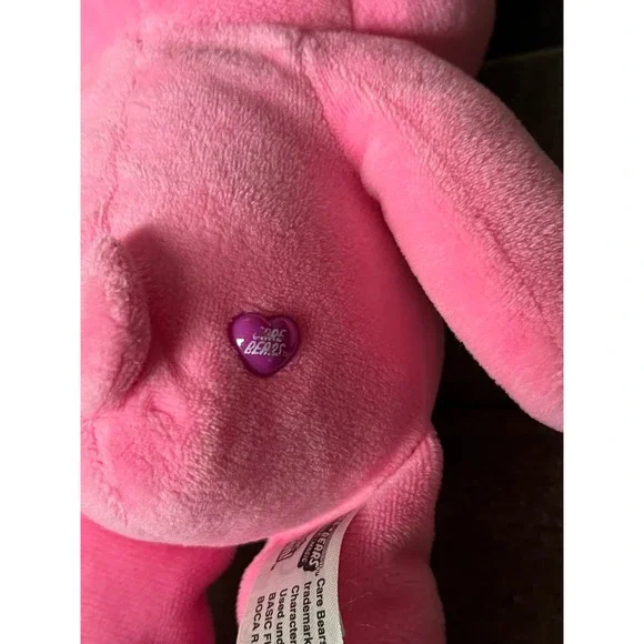 Care Bears Cheer Bear Plush Toy Pink Rainbow Belly Badge Glitter Heart Feet 2022 - Picture 4 of 10